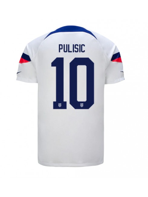 Moški Nogometna dresi replika Združene države Christian Pulisic #10 Domači SP 2022 Kratek rokav